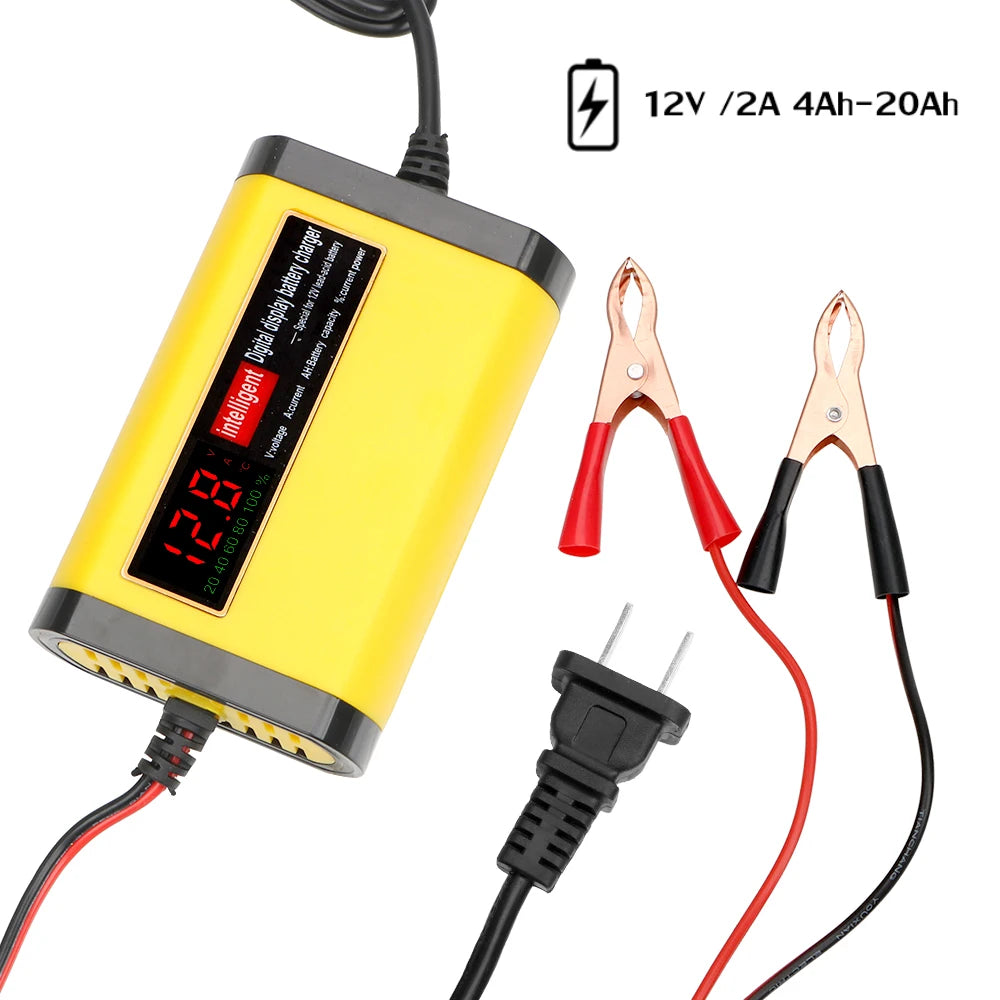 Carregador De Bateria De Carro Digital Inteligente Rápido Carregamento Rápido Ferramentas De Diagnóstico 12V Protetor Automático Motocicleta Motocicleta Acessórios