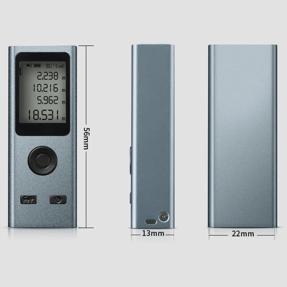 Mini Digital Laser Rangefinder, fita métrica, Régua Laser, Carga USB, Liga de alumínio, Fuselagem de medição, 30m, 50m