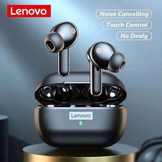 Lenovo-LP1S Redução de Ruído Earbuds com Microfone, Fones De Ouvido Sem Fio, Fones De Ouvido Impermeável, Esporte Headsets, TWS, Bluetooth 5.0, Original