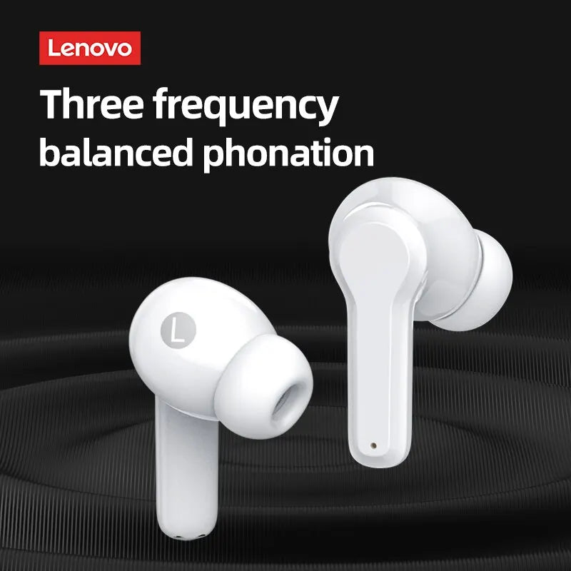 Lenovo-LP1S Redução de Ruído Earbuds com Microfone, Fones De Ouvido Sem Fio, Fones De Ouvido Impermeável, Esporte Headsets, TWS, Bluetooth 5.0, Original